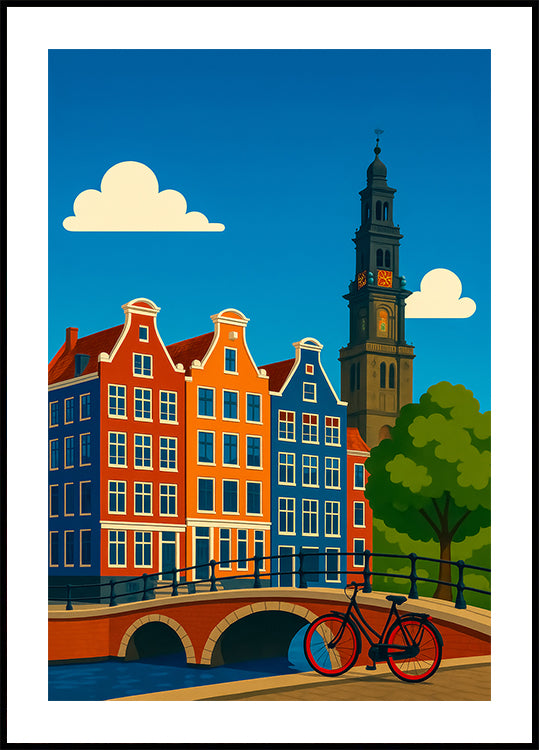 Amsterdam Canal and Bike Poster