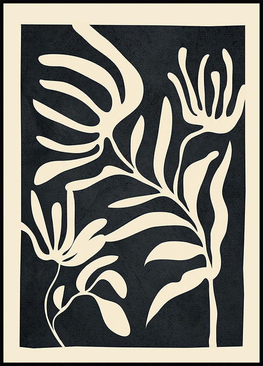 Minimal Abstract Art Plant Poster