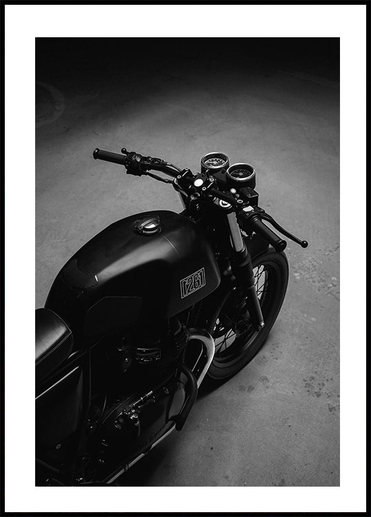 Black Motorcycle Poster