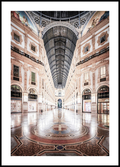 Galleria Vittorio Emanuele, Milan, Italy, Architecture Poster