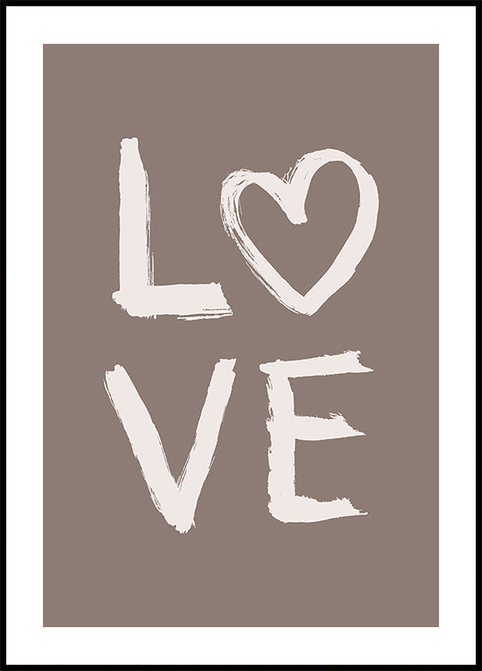 LOVE Toothy Brown Poster