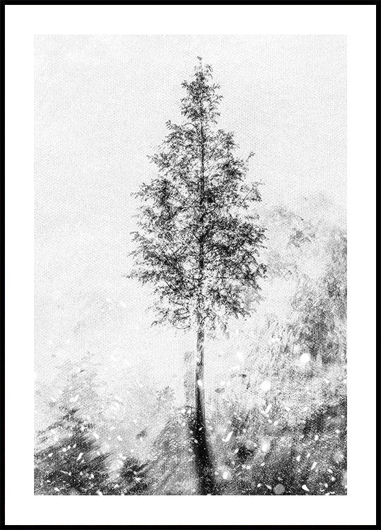 Woven natural dreams black &amp; white Poster