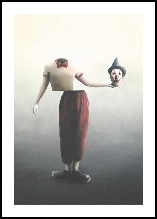 Surreal Headless Clown Poster