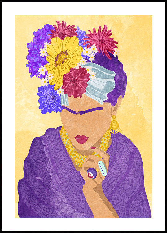 Frida and flowers