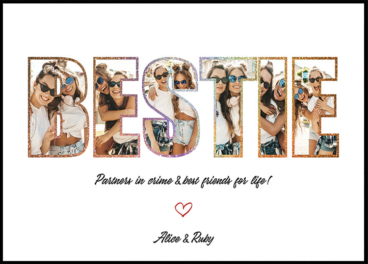 Bestie Photo Collage Personal Poster