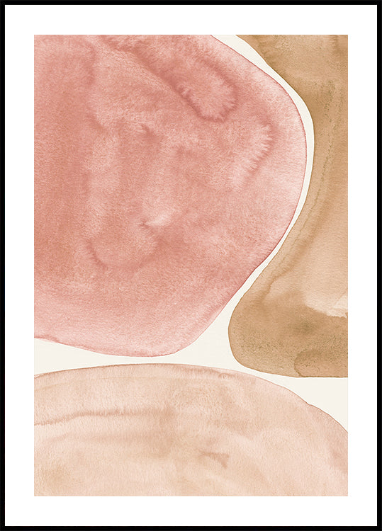 Organic Shapes in Earthy Tones Poster