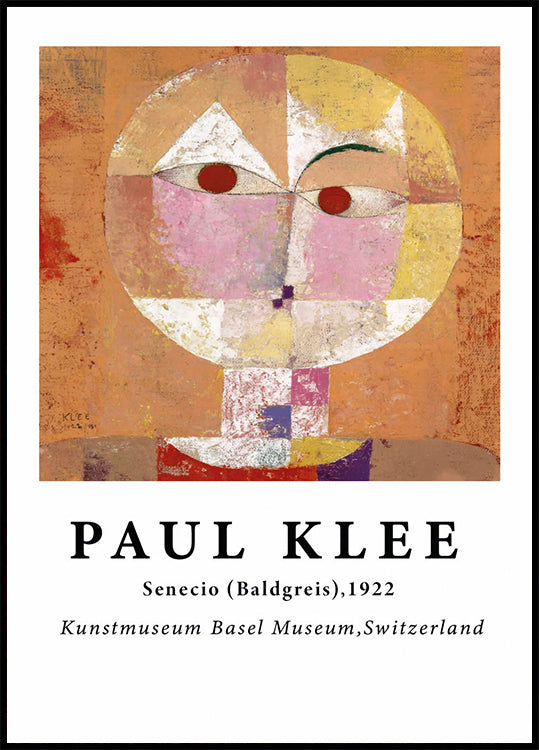 Senecio, abstract geometric face painting Poster