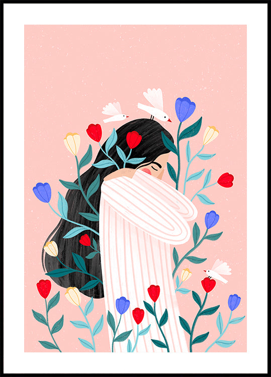 Beige Abstract Shapes Poster