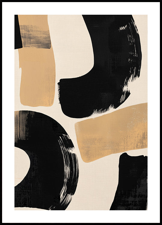 Solid Brush Strokes Poster