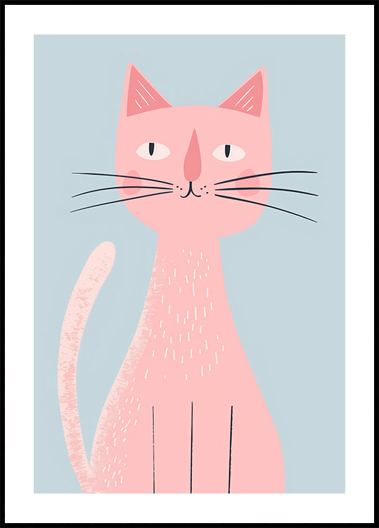 Pink Cat Poster
