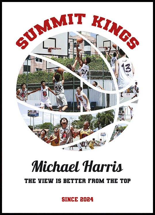Basketball Photo Collage Personal 2 Poster