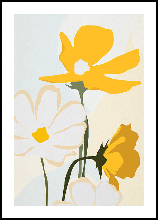 Yellow Flowers Poster