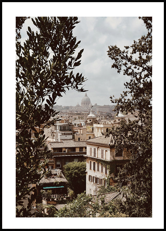 View of Rome with St. Peter's Basilica Poster