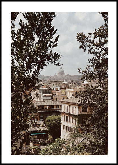 View of Rome with St. Peter's Basilica Poster