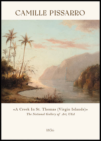 Camille Pissarro Tropical Caribbean Creek Poster