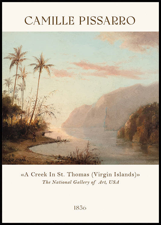 Camille Pissarro Tropical Caribbean Creek Poster