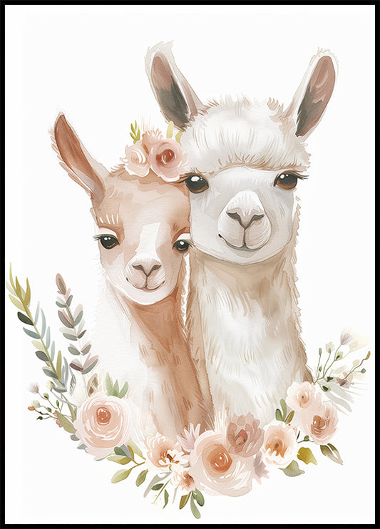 Llama Love Poster