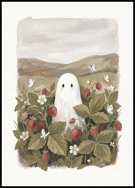 Ghost and Strawberries Poster