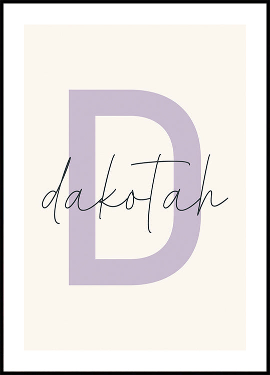 Custom Initial Name Poster
