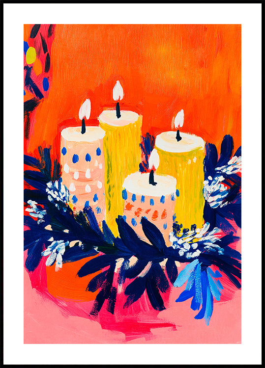 Radiant Candle Glow Poster