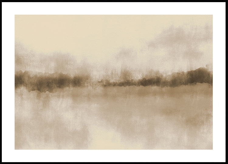 Abstract Landscape in neutral browns Poster