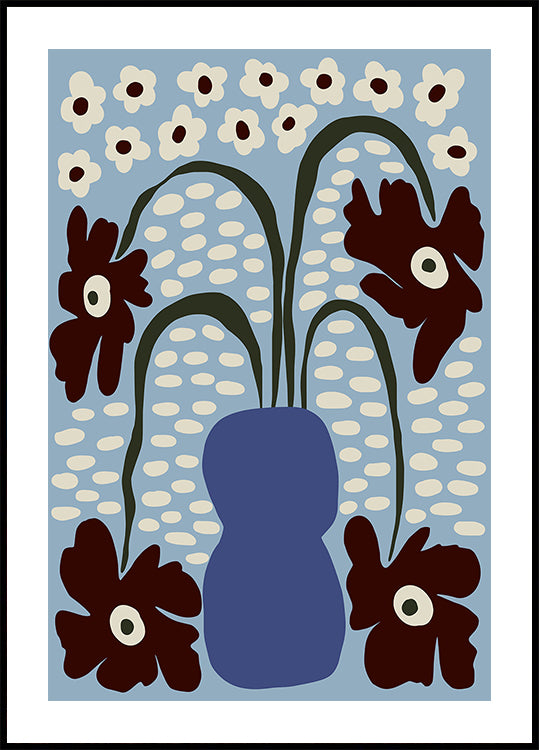 Dropping orange fern Poster