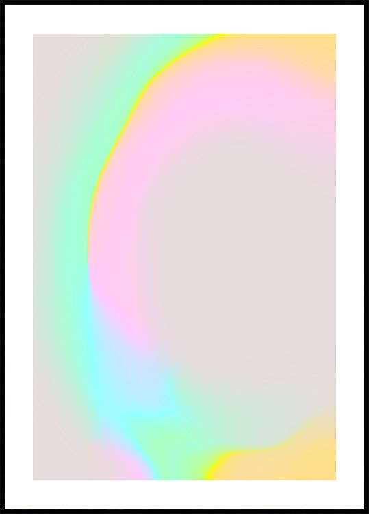 Pastel Glow Curve Poster