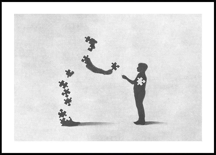 True Sacrifice, Puzzle Piece Silhouette Poster