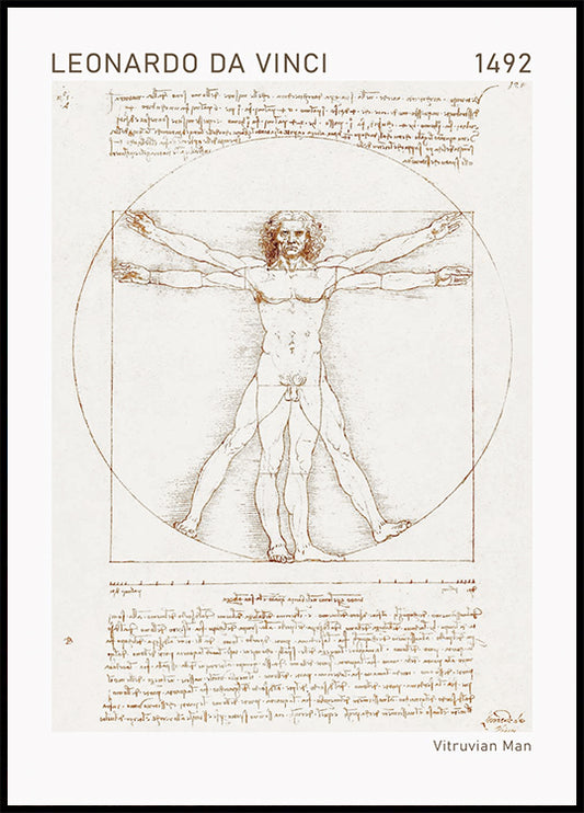 Leonardo da Vinci, Vitruvian Man Poster