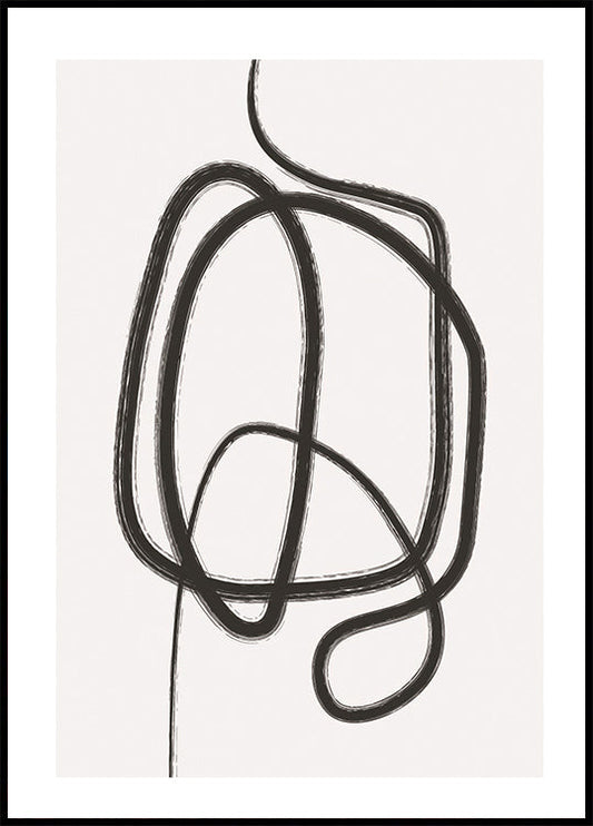 Abstract Line Art Knot Poster