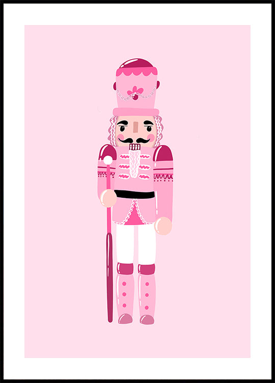Pink Nutcracker Charm Poster