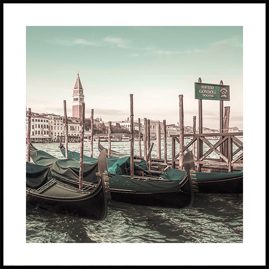 VENICE Grand Canal and Gondolas | urban vintage style Poster