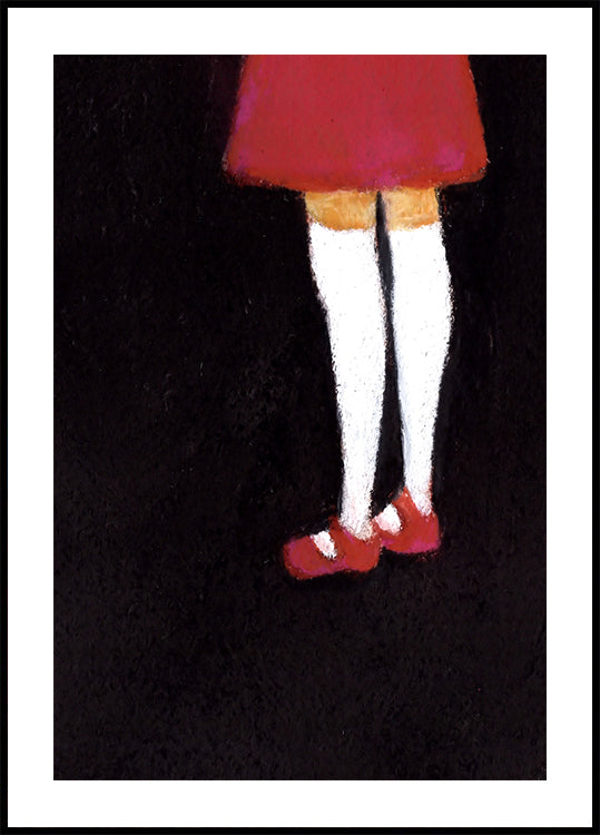 Girl With White Knee High Socks Poster