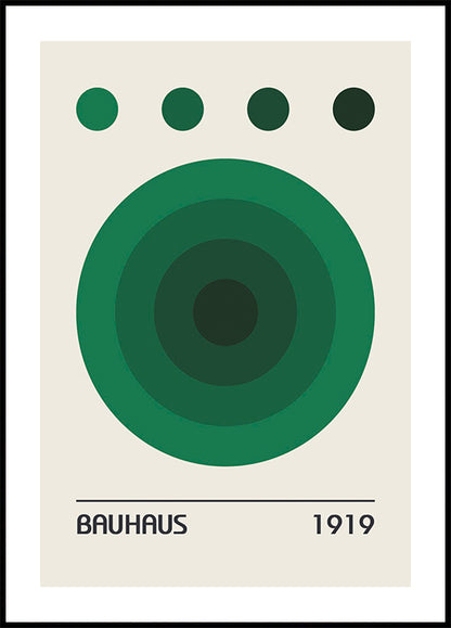 Bauhaus Colors Green Poster