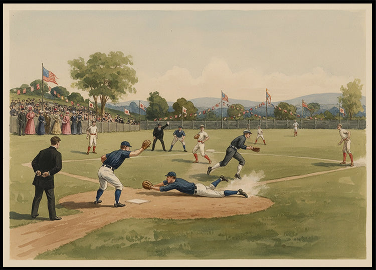 Vintage Baseball Game Poster