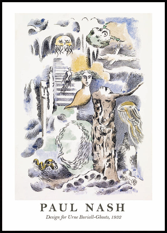 Design for Urne Buriall-Ghosts, Paul Nash Poster