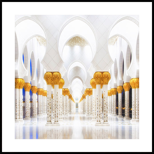 White and Gold Poster