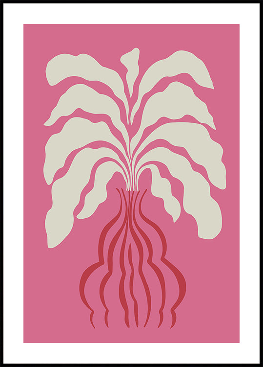 Minimal Leaf and Vase Poster