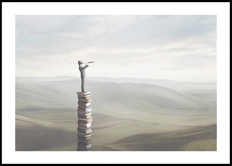 Tower of Books Poster