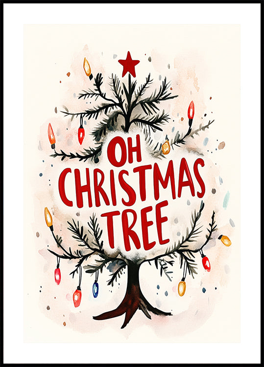 Festive Tree Glow Poster