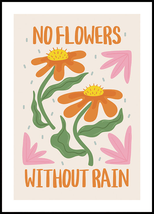 No Flowers Without Rain Poster