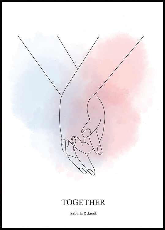 Personalized Holding Hands Poster