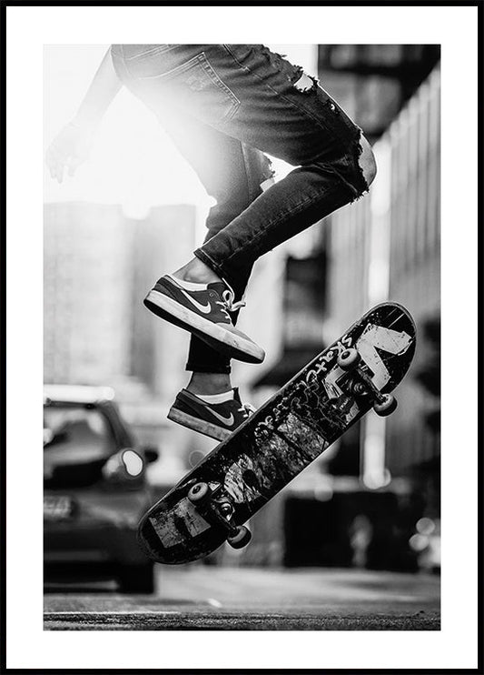 Urban Skateboard Trick Poster