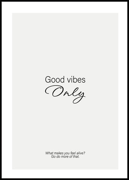 Good Vibes Only No. 2 Plakat - Posterbox.no