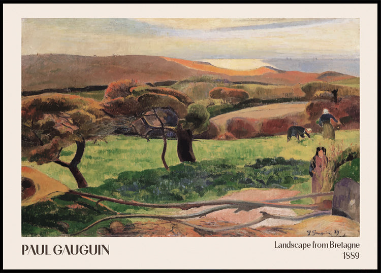 Landscape from Bretagne, 1889, Paul Gauguin Poster
