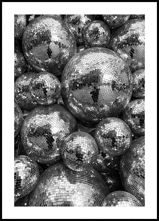 Reflective Disco Balls Poster