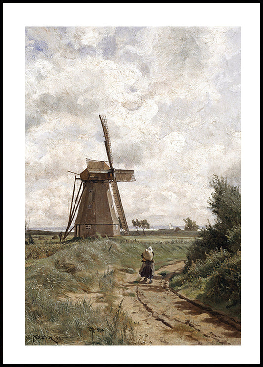 Windmill at Ahrenshoop Poster