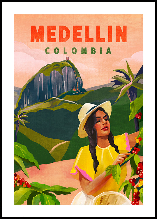 Medellin Colombia Travel Poster