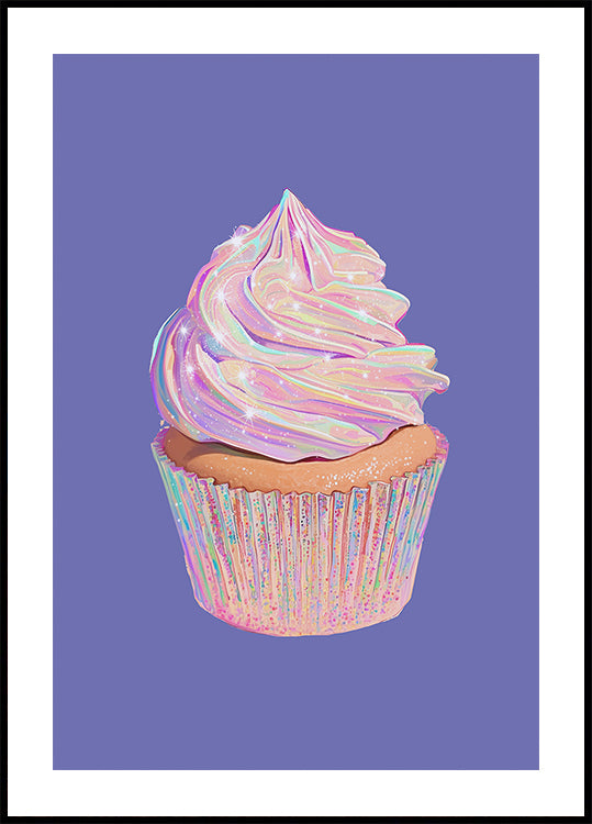 Rainbow Cupcake Poster