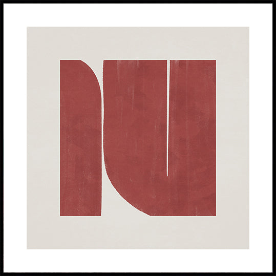 Crimson Curves Poster